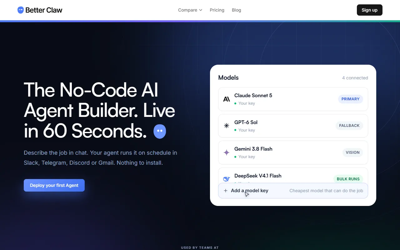 BetterClaw website screenshot