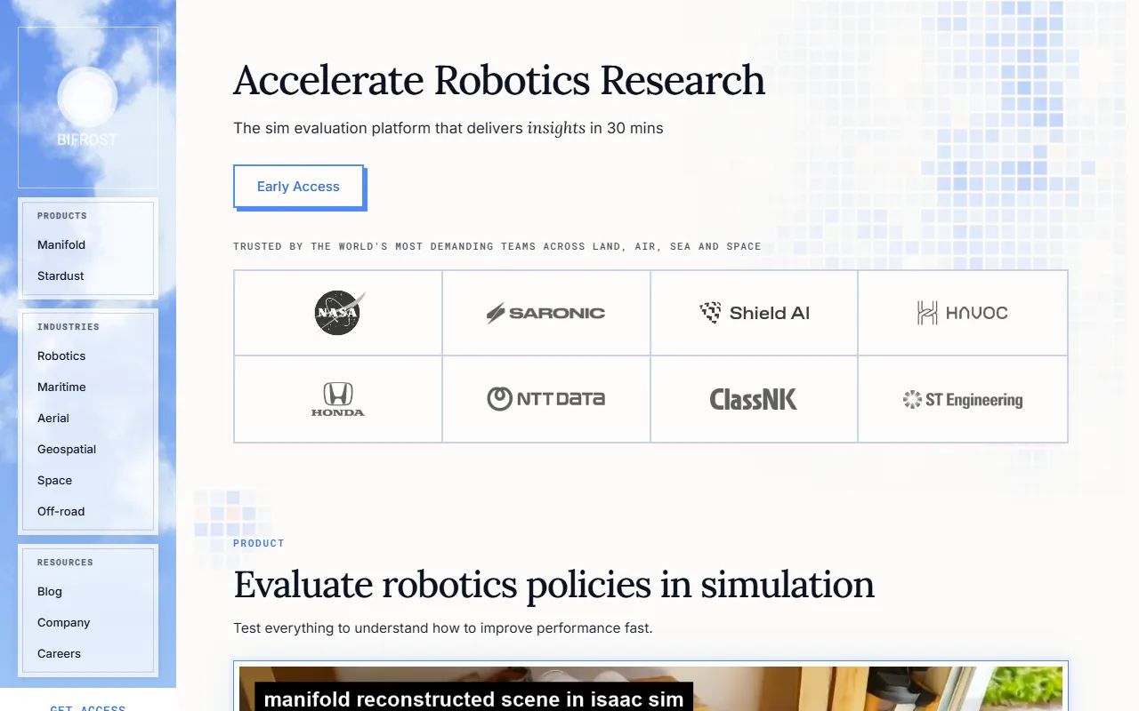 Bifrost website screenshot