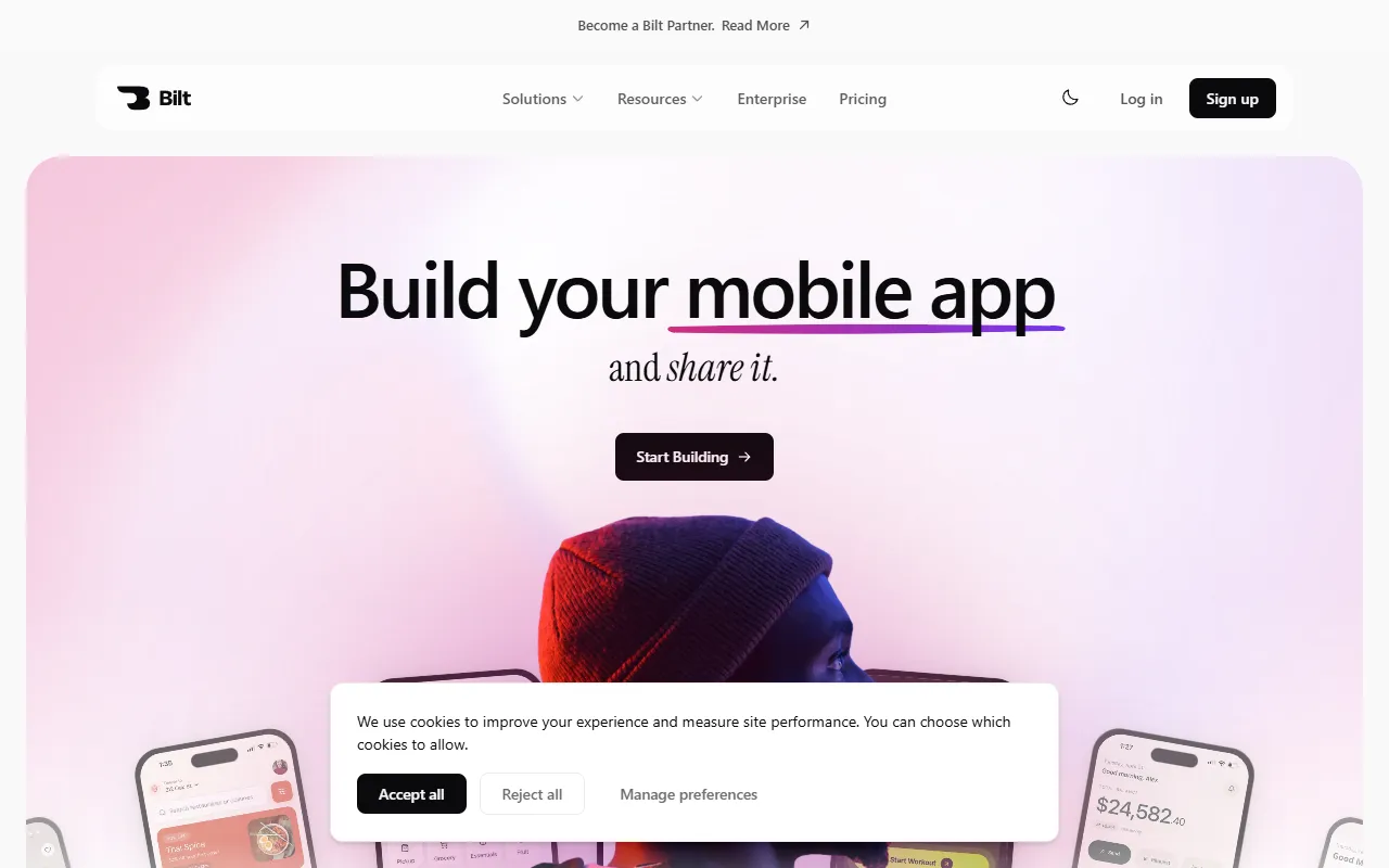 Bilt.me website screenshot