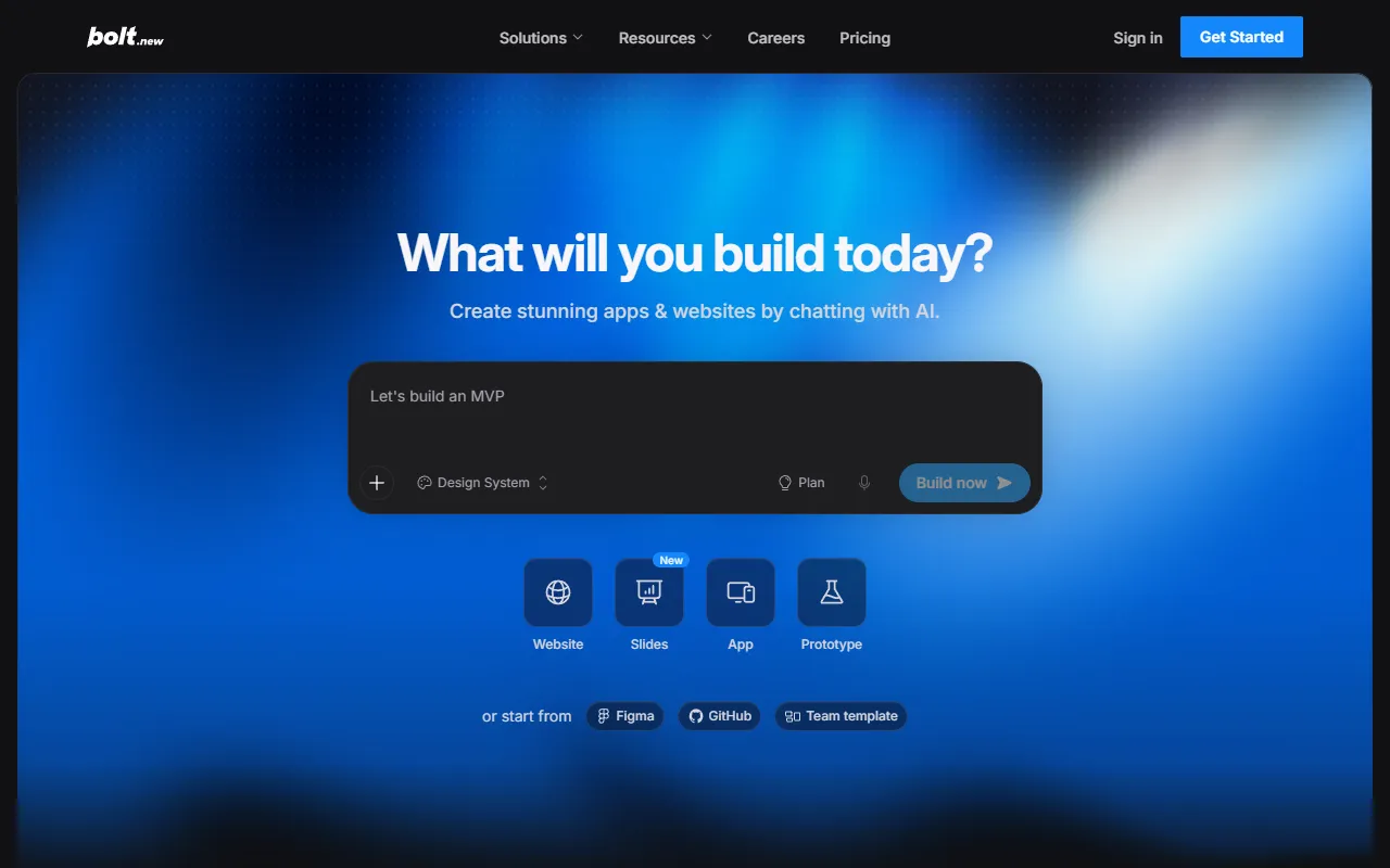 Bolt website screenshot