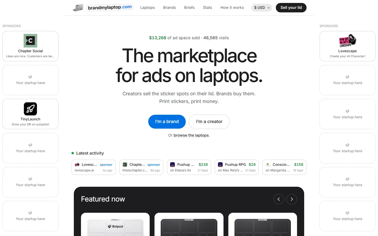 BrandMyLaptop website screenshot