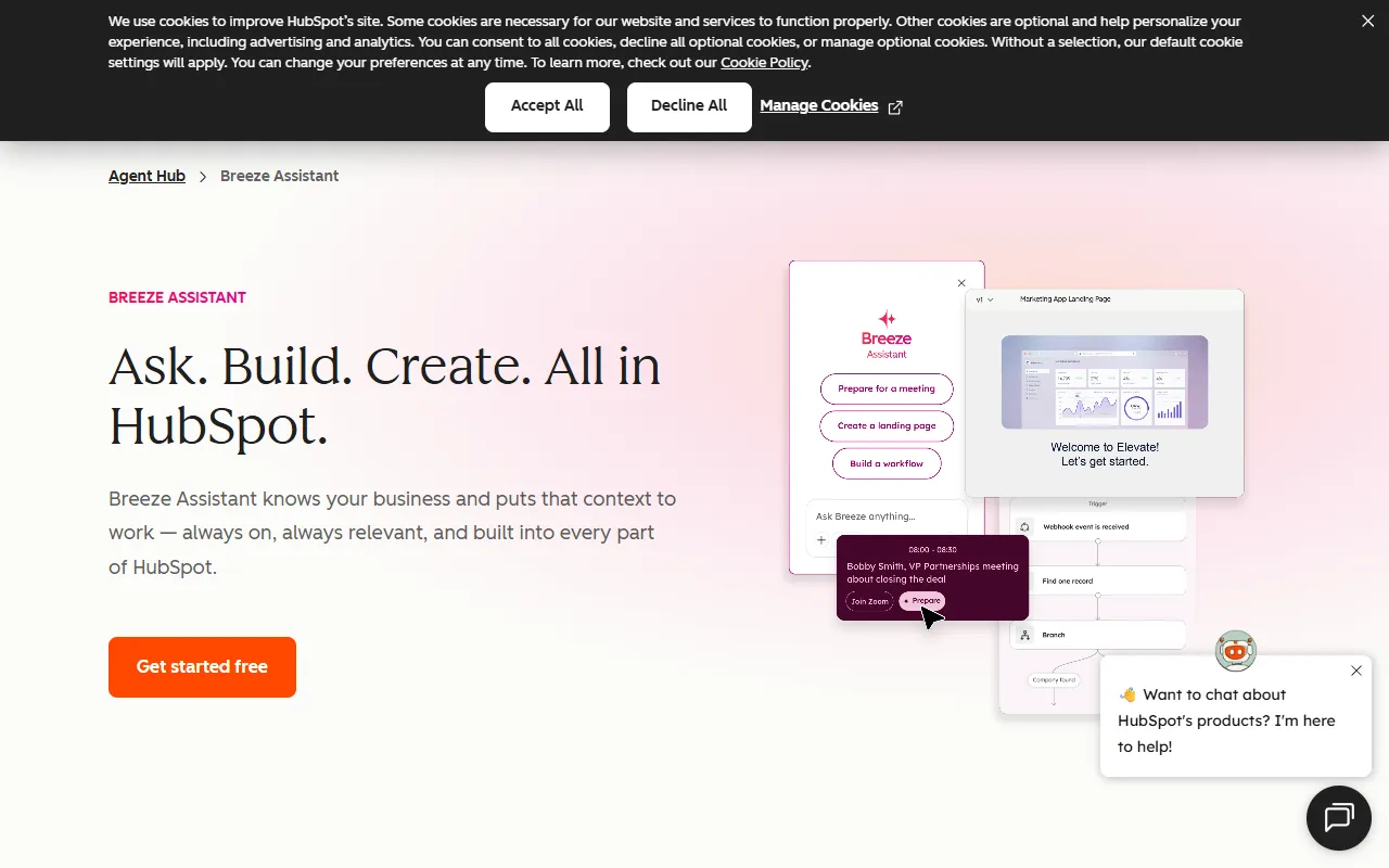 Breeze AI website screenshot