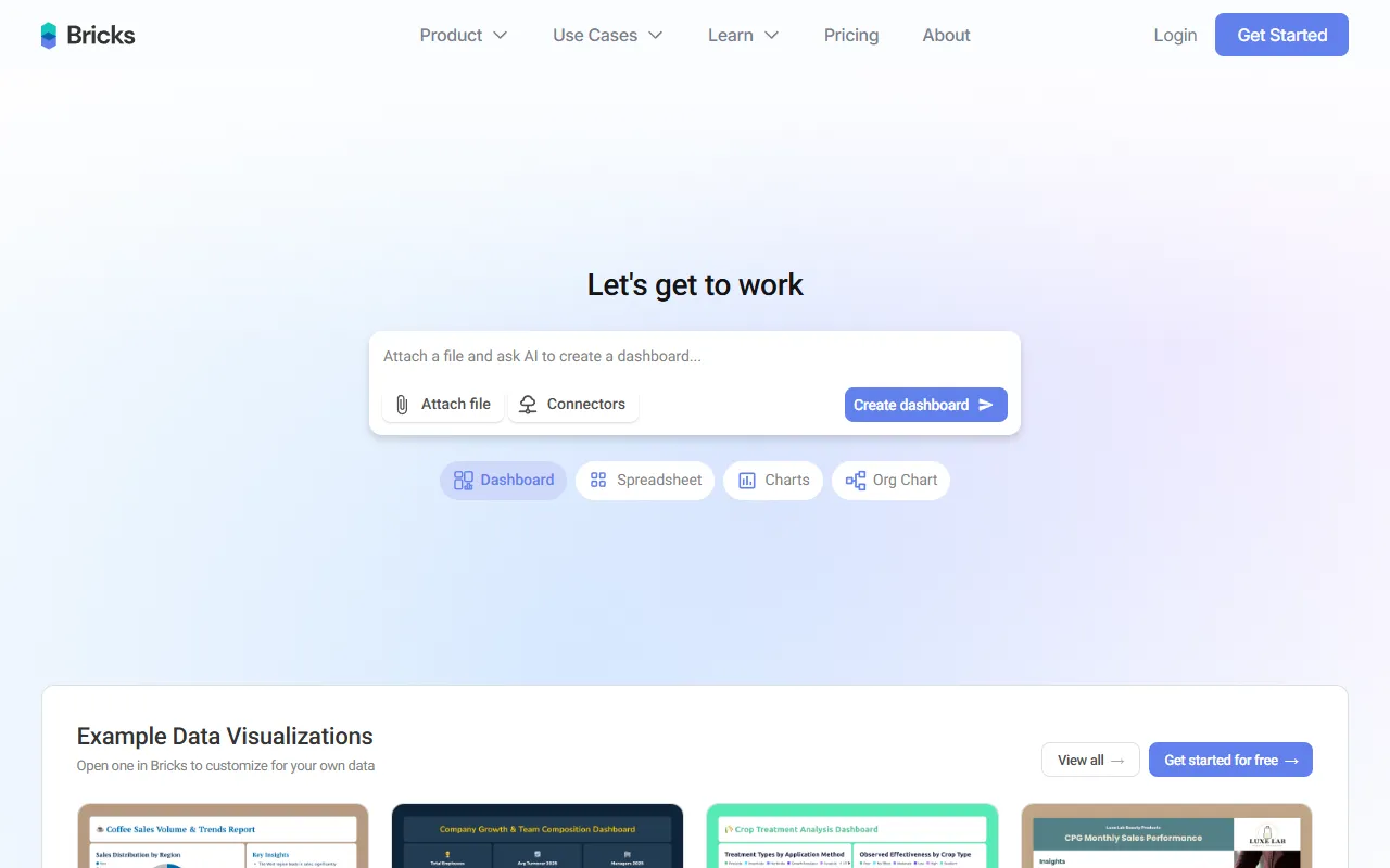 Bricks website screenshot