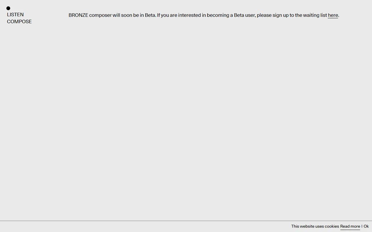 Bronze website screenshot