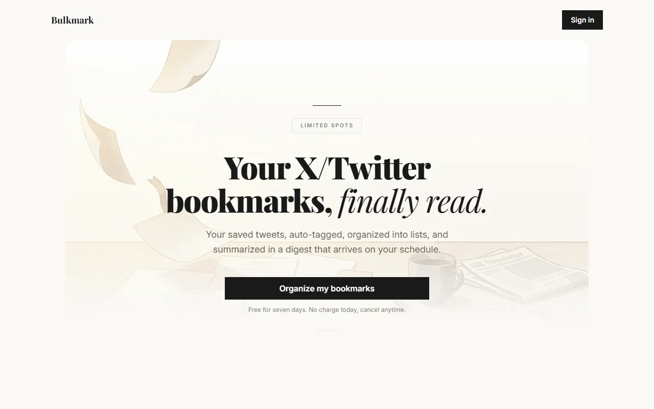 Bulkmark website screenshot