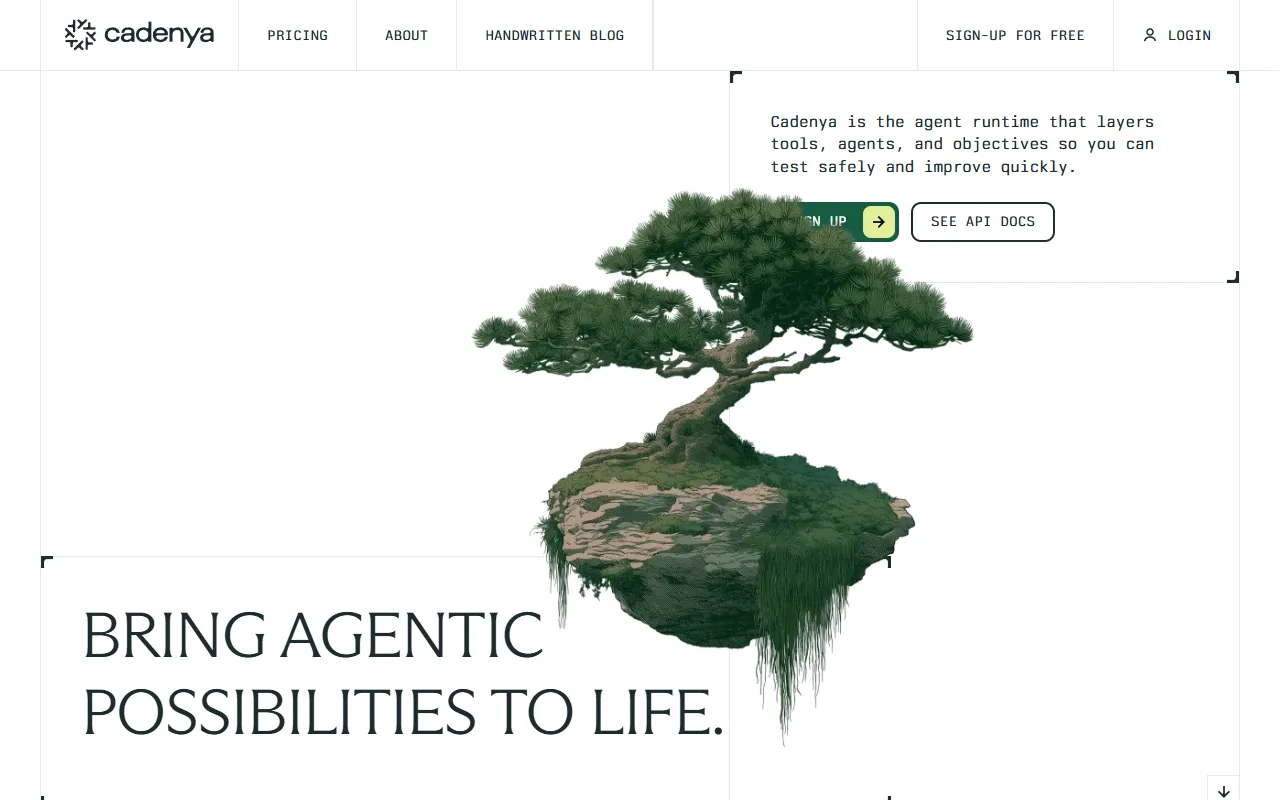 Cadenya website screenshot