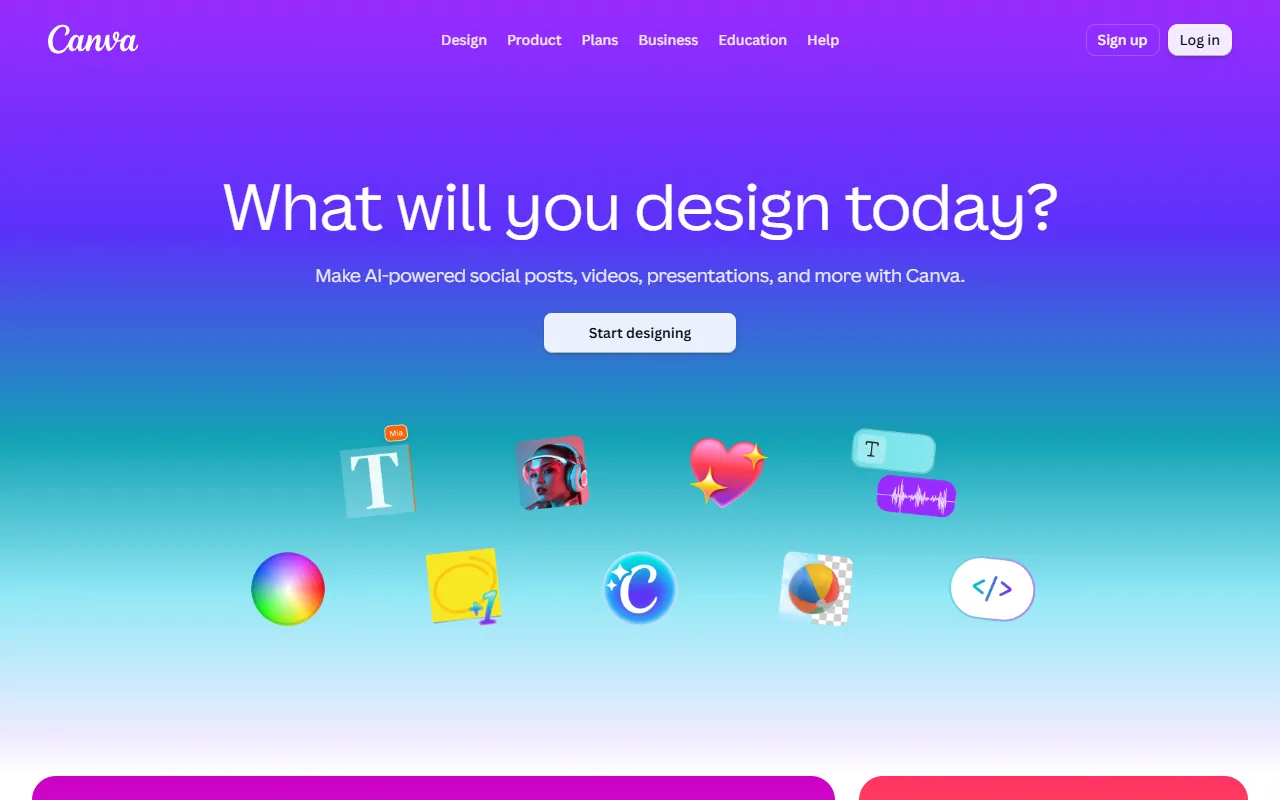 Canva website screenshot
