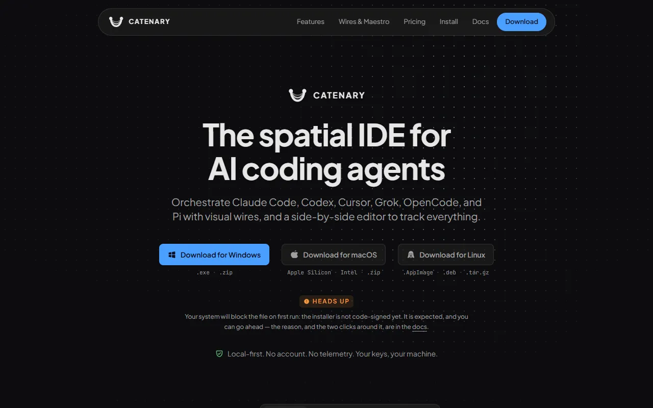 Catenary website screenshot