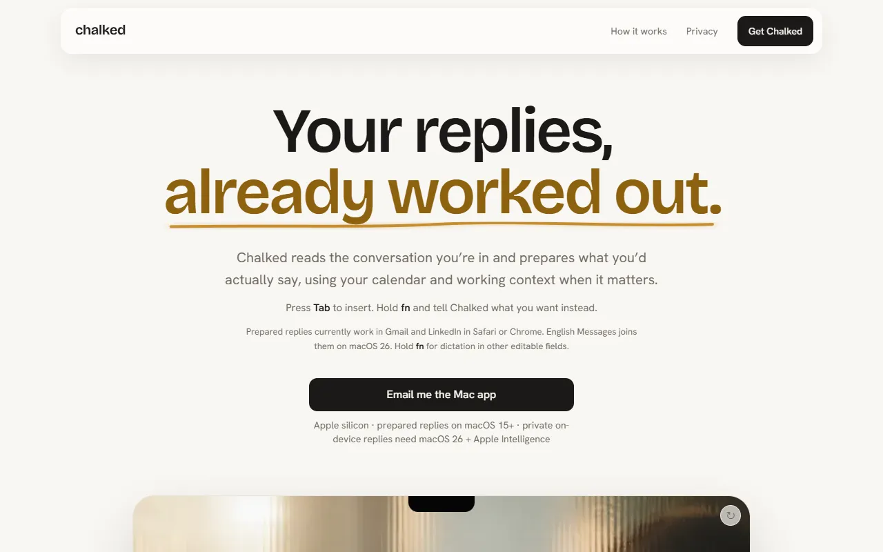 Chalked website screenshot