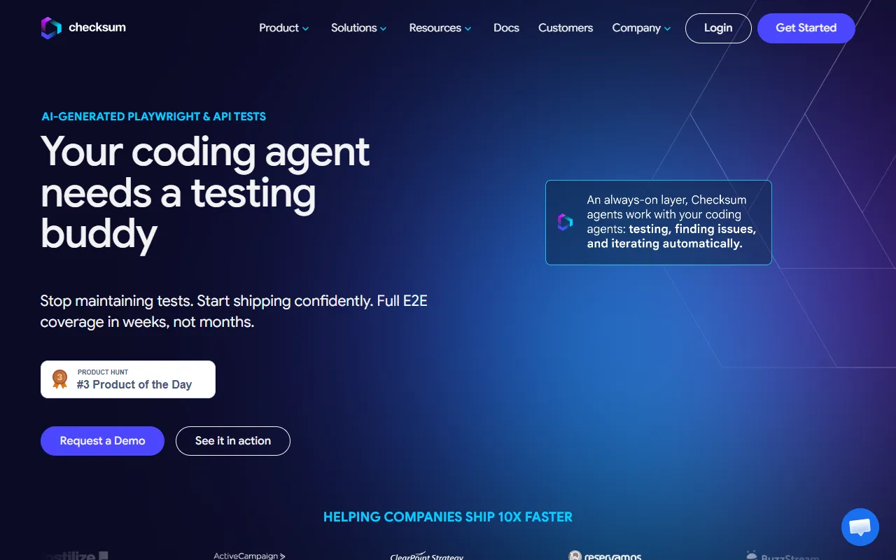 Checksum AI website screenshot