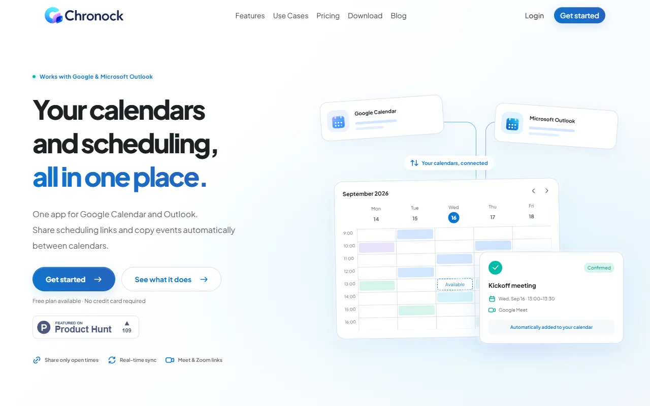 Chronock website screenshot