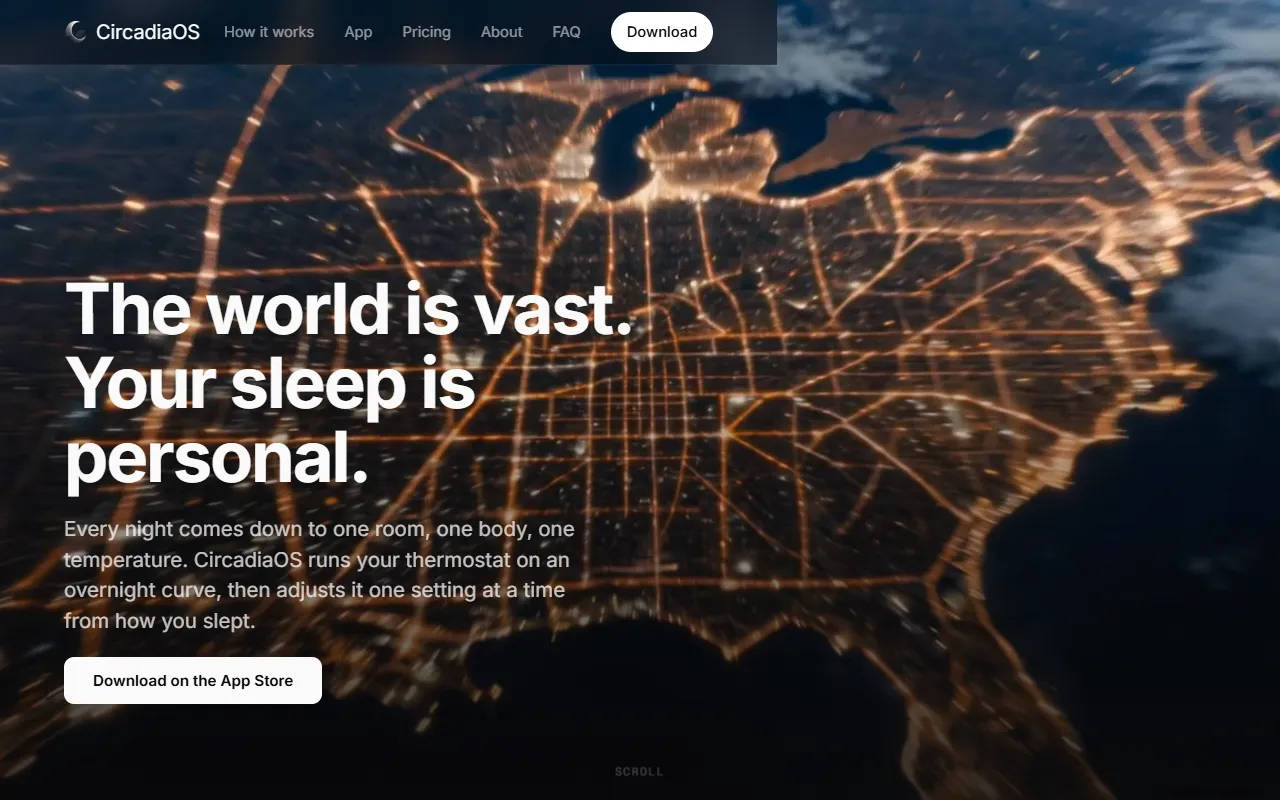 CircadiaOS website screenshot
