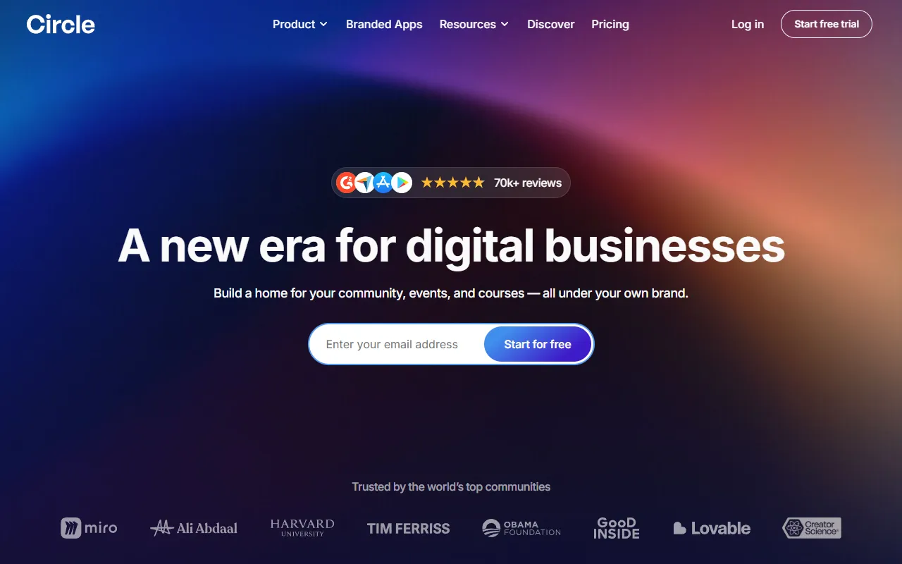 Circle website screenshot