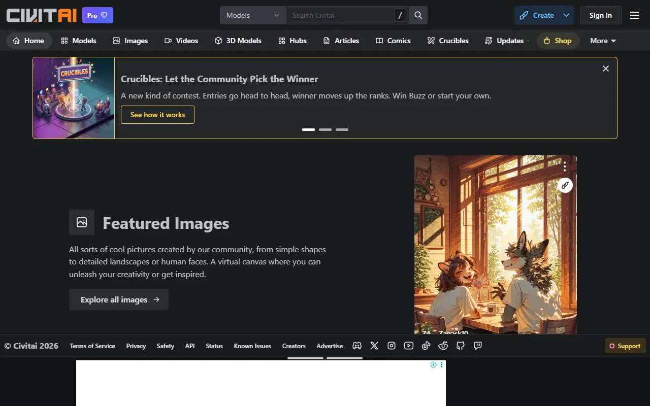 Civitai website screenshot