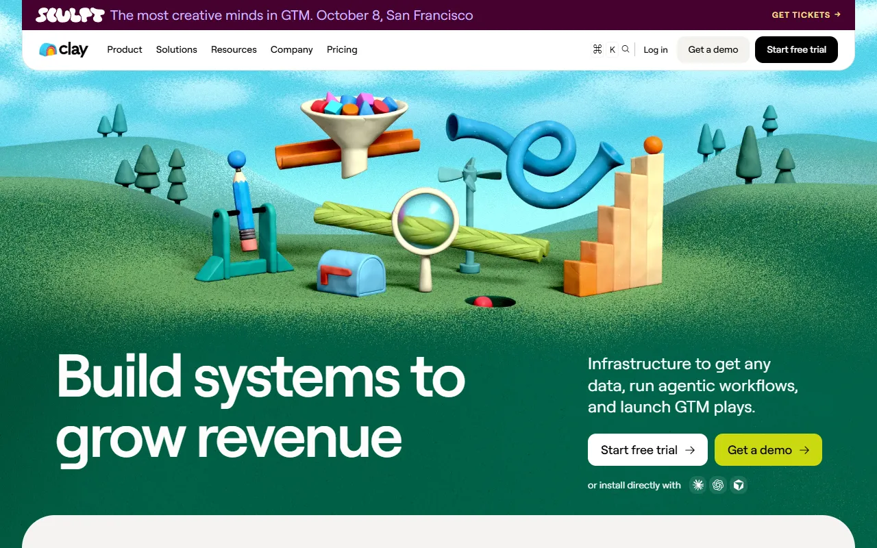 Clay website screenshot