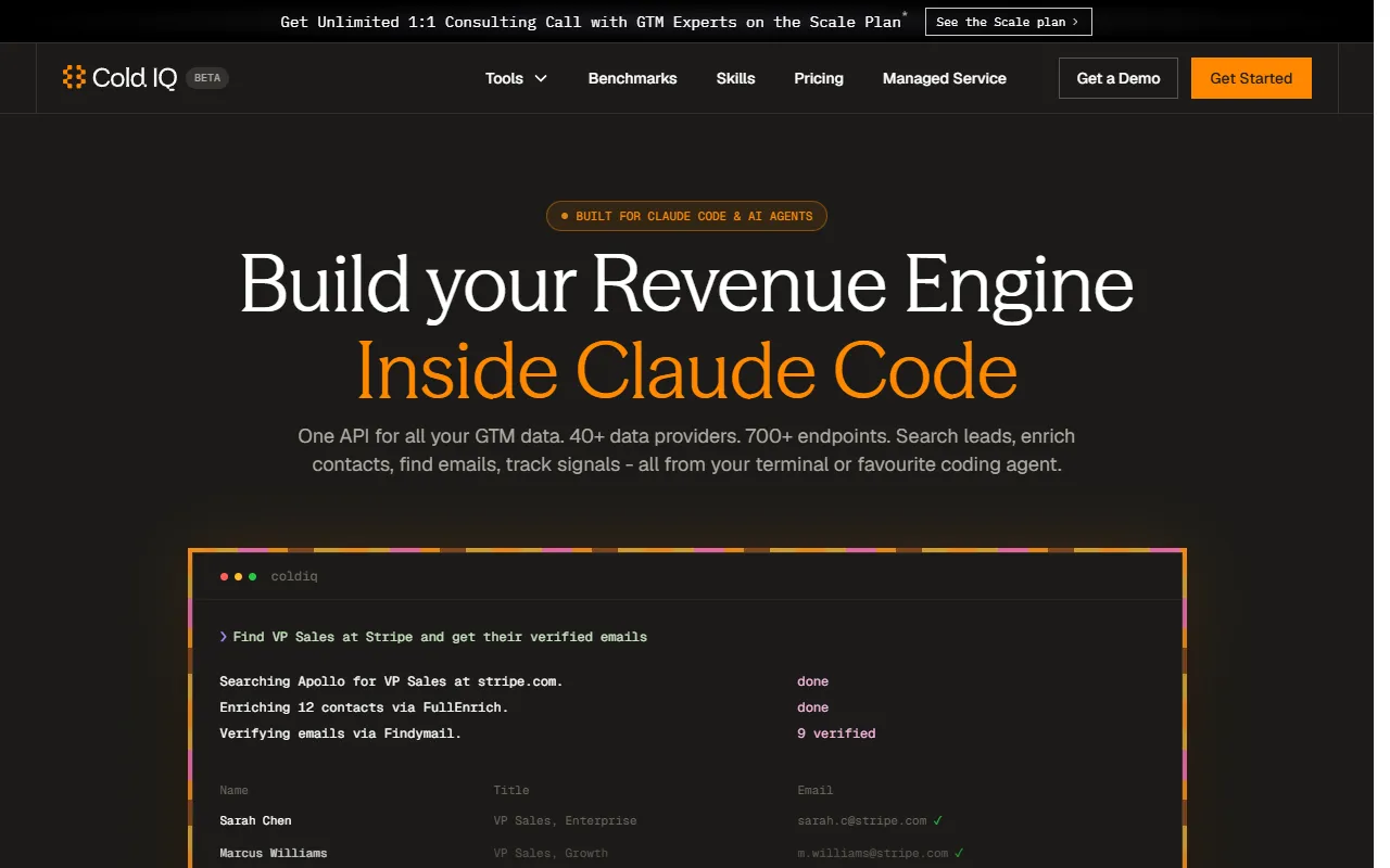ColdIQ website screenshot