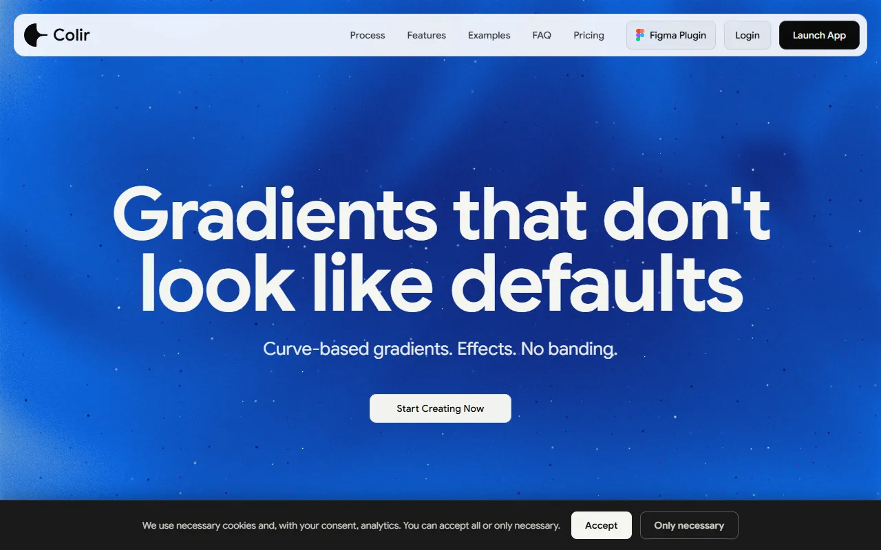 Colir website screenshot