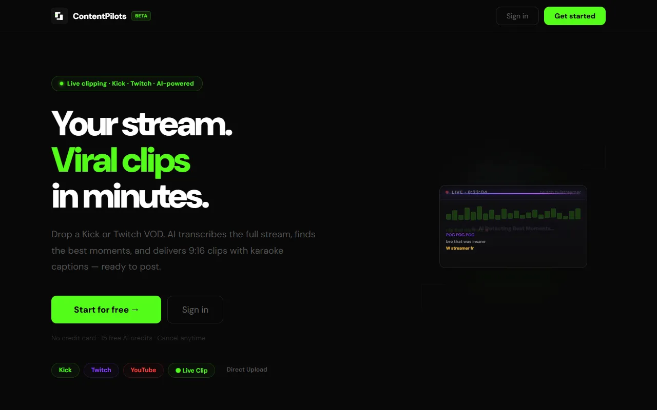 ContentPilots website screenshot
