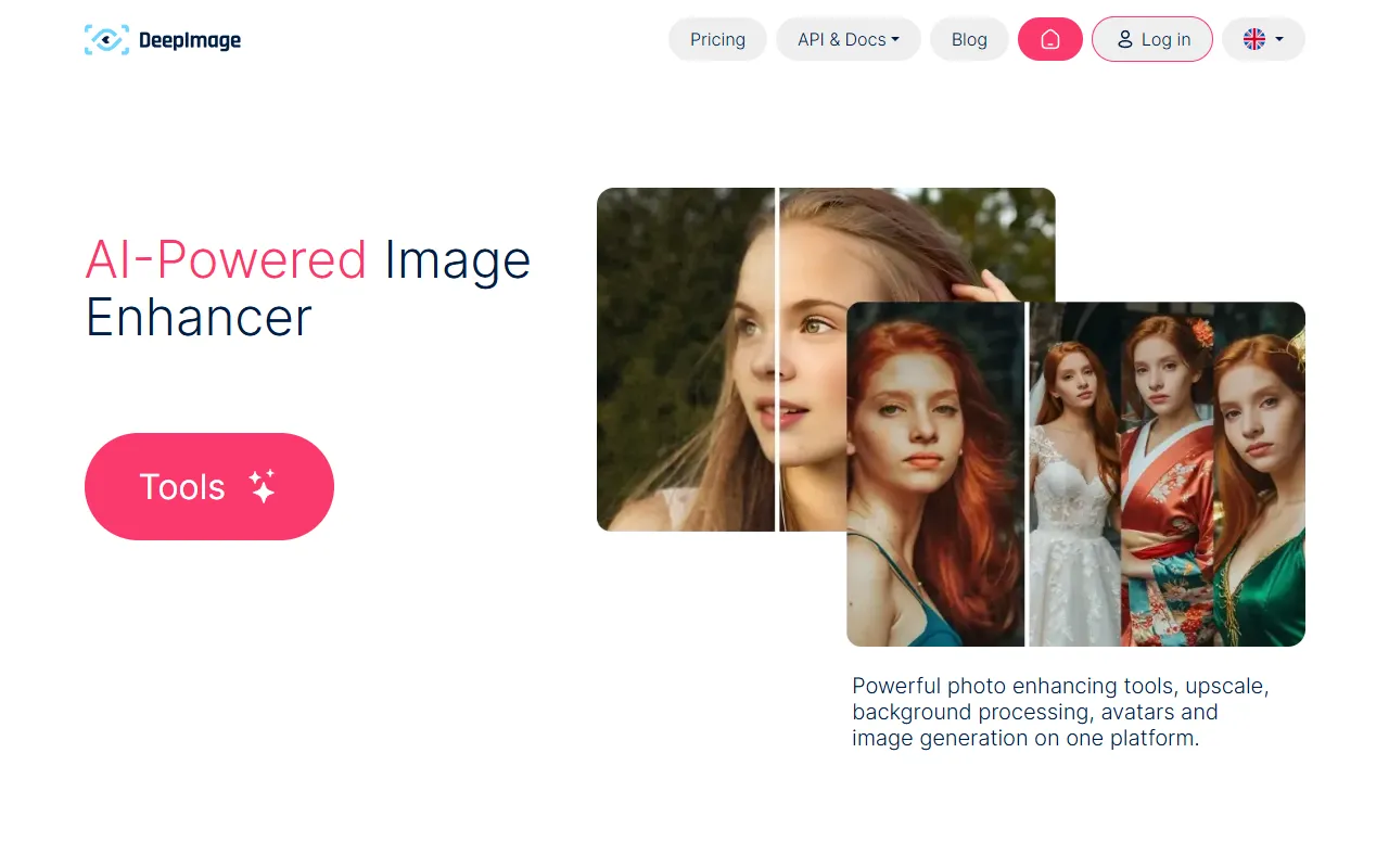 Deep Image website screenshot