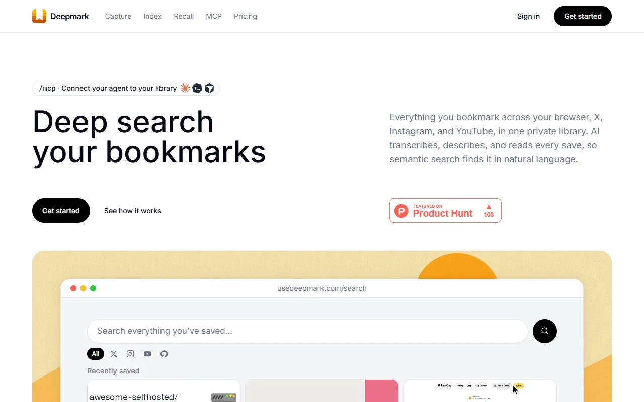 Deepmark website screenshot