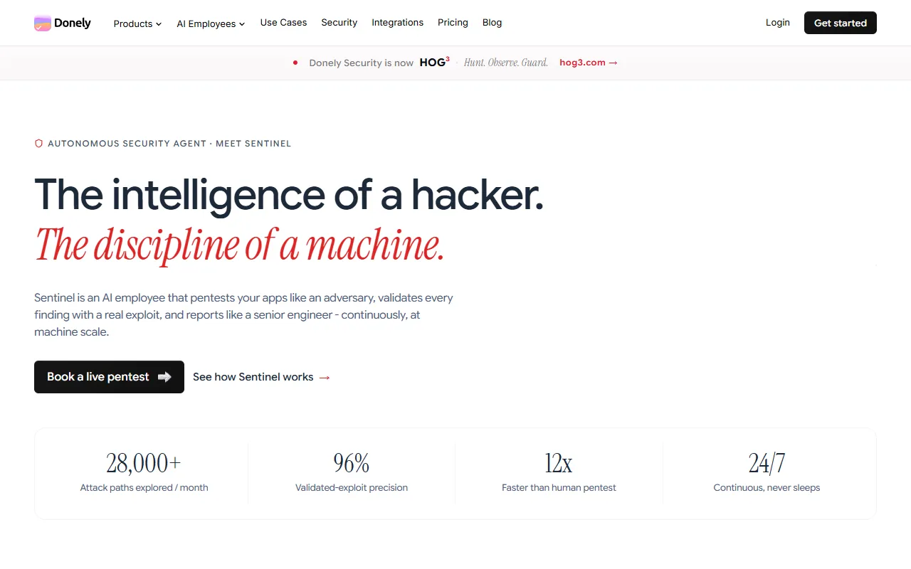 Donely website screenshot