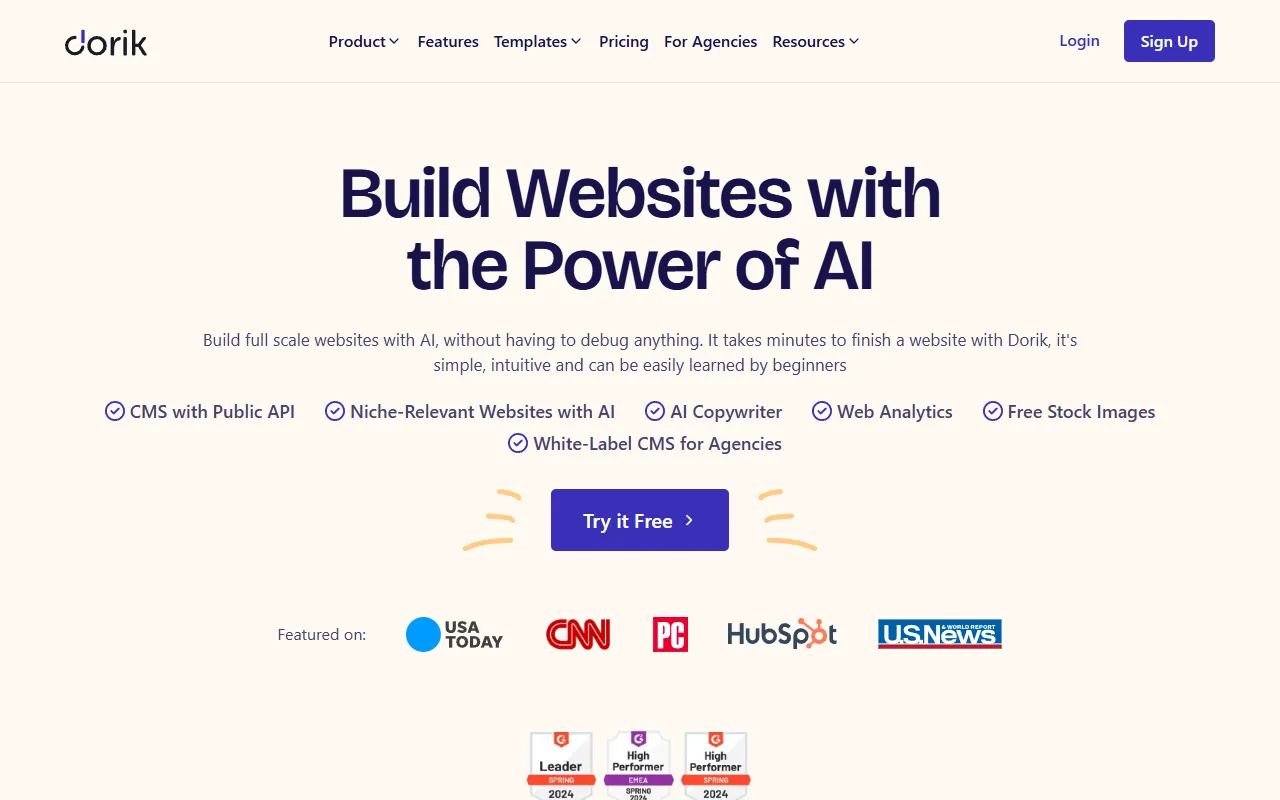 Dorik website screenshot