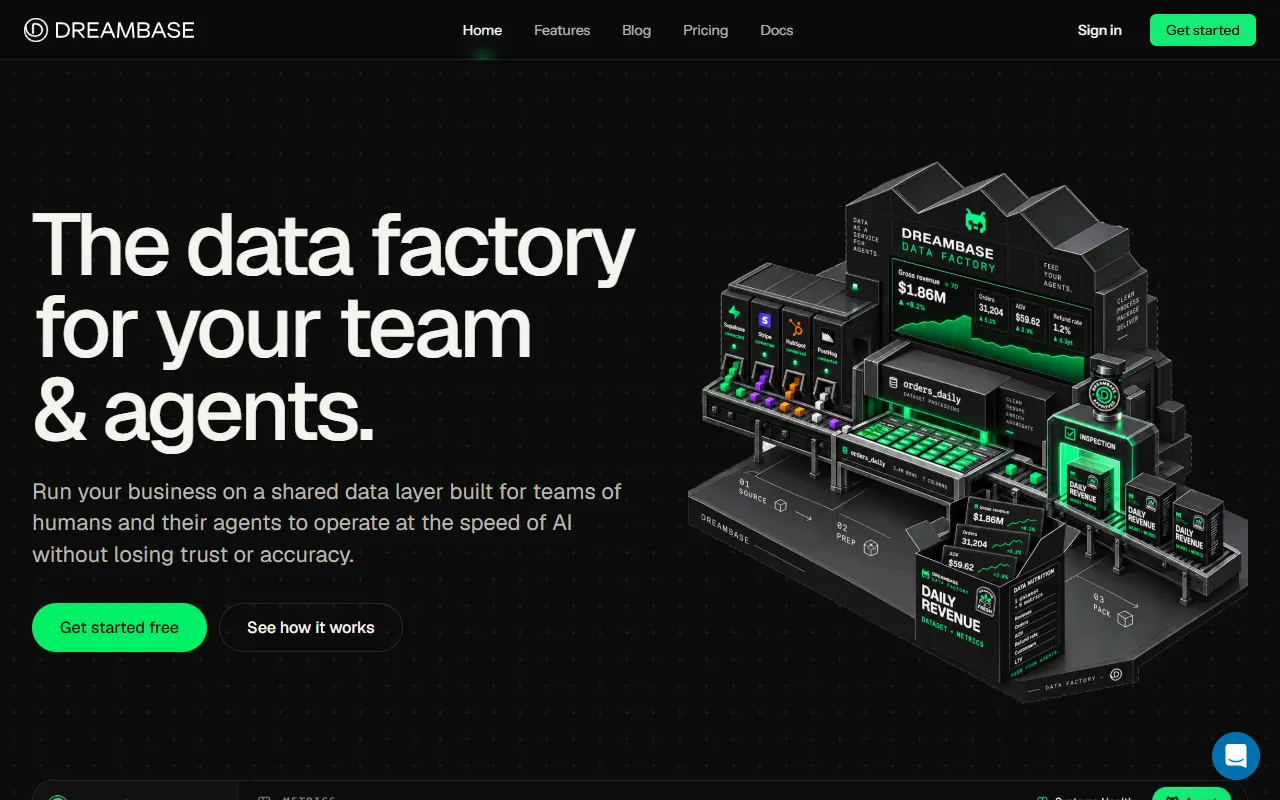 Dreambase.com website screenshot