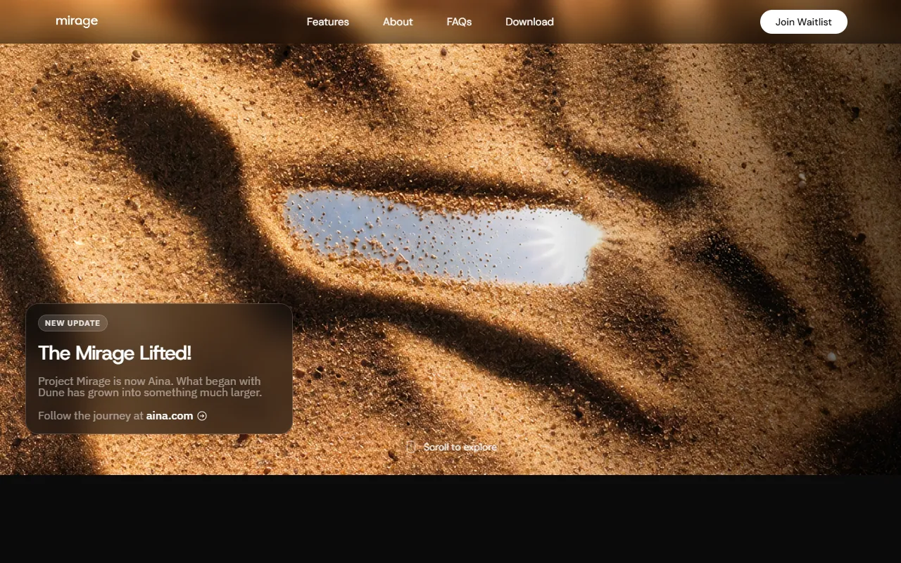 Dune website screenshot
