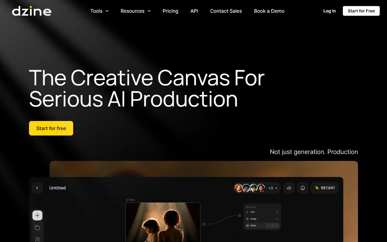 Dzine website screenshot