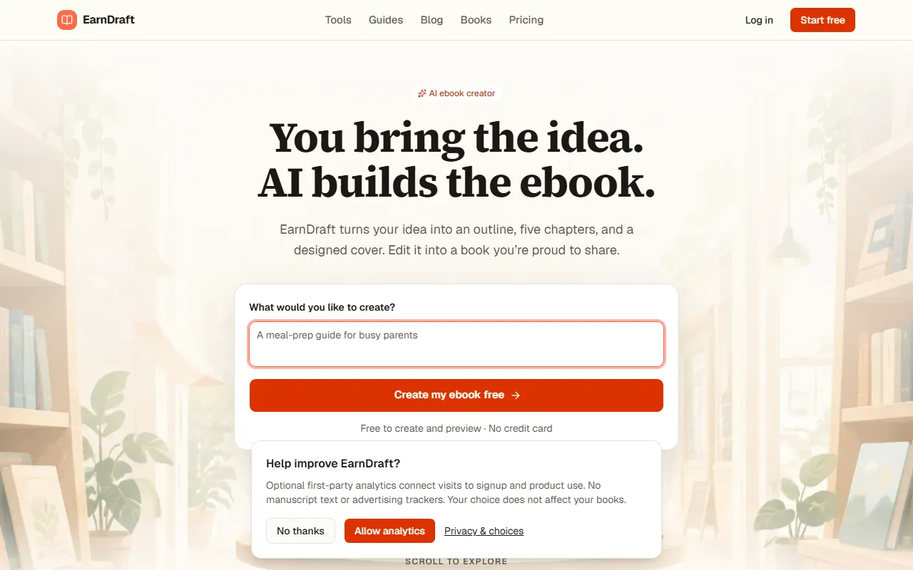 EarnDraft website screenshot