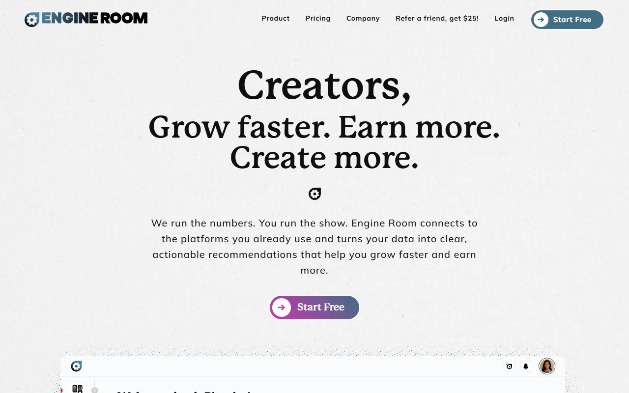 Engine Room Media website screenshot
