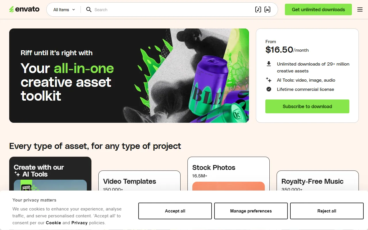 Envato Labs website screenshot