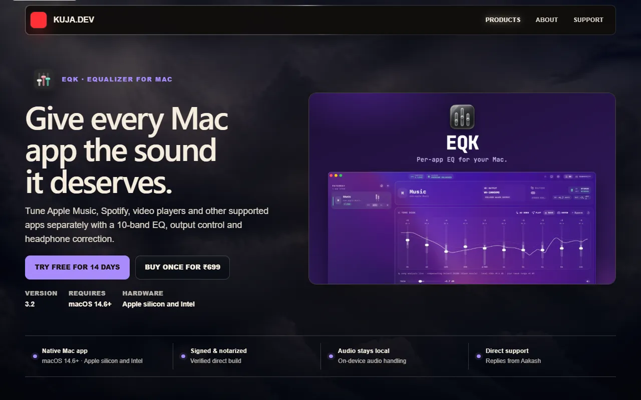 EQK 3.0 website screenshot