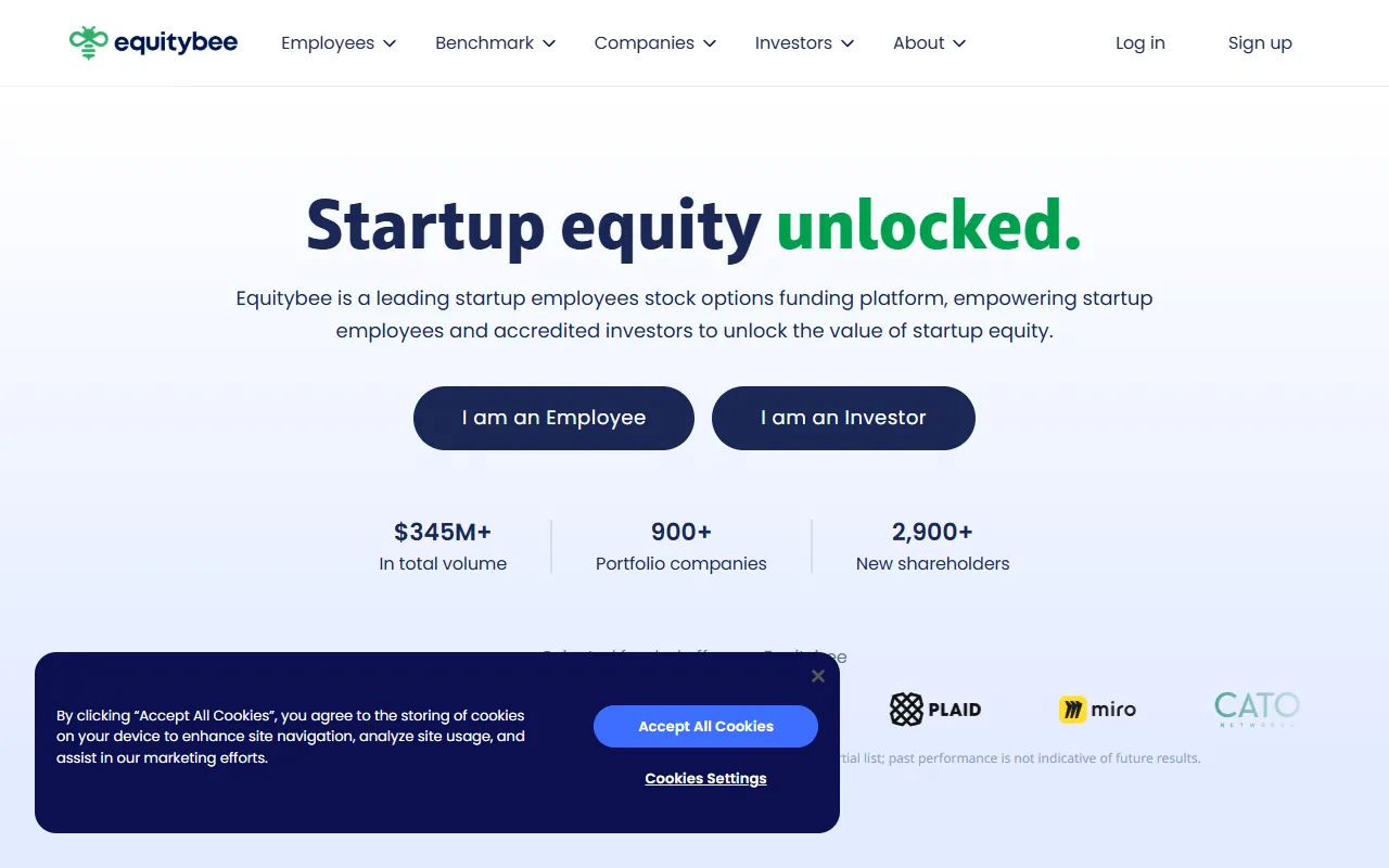 Equitybee website screenshot