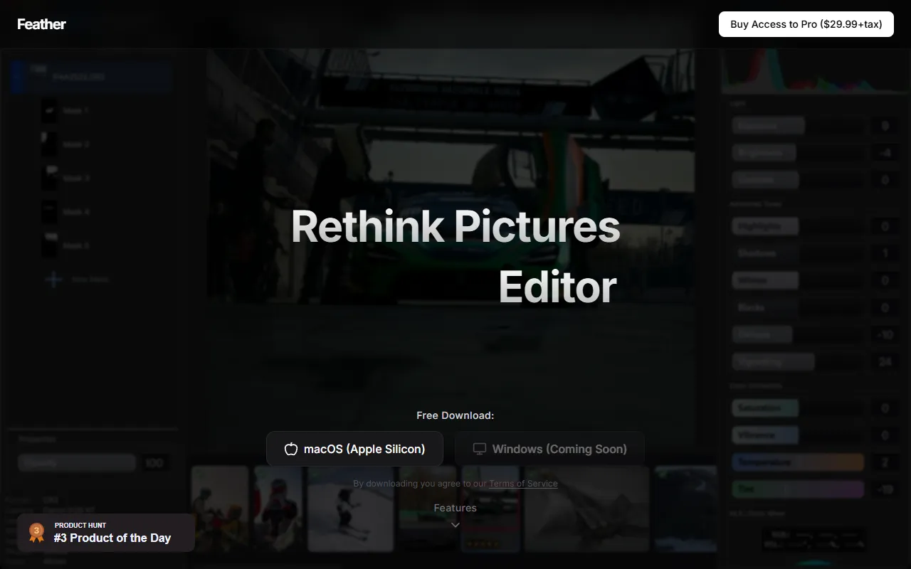 Feather website screenshot