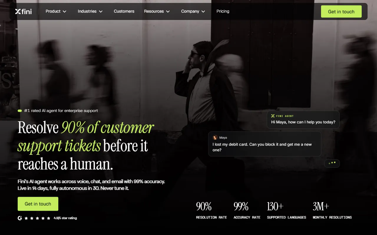 Fini website screenshot