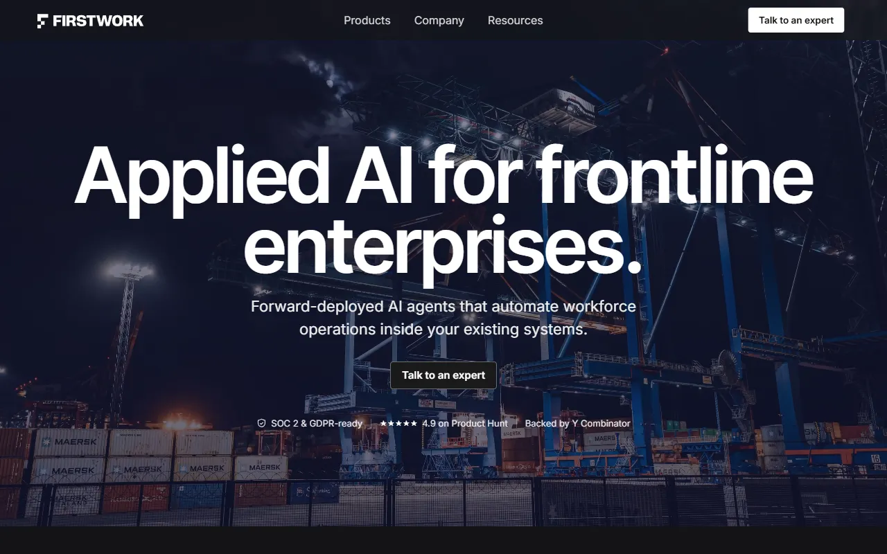 Firstwork website screenshot