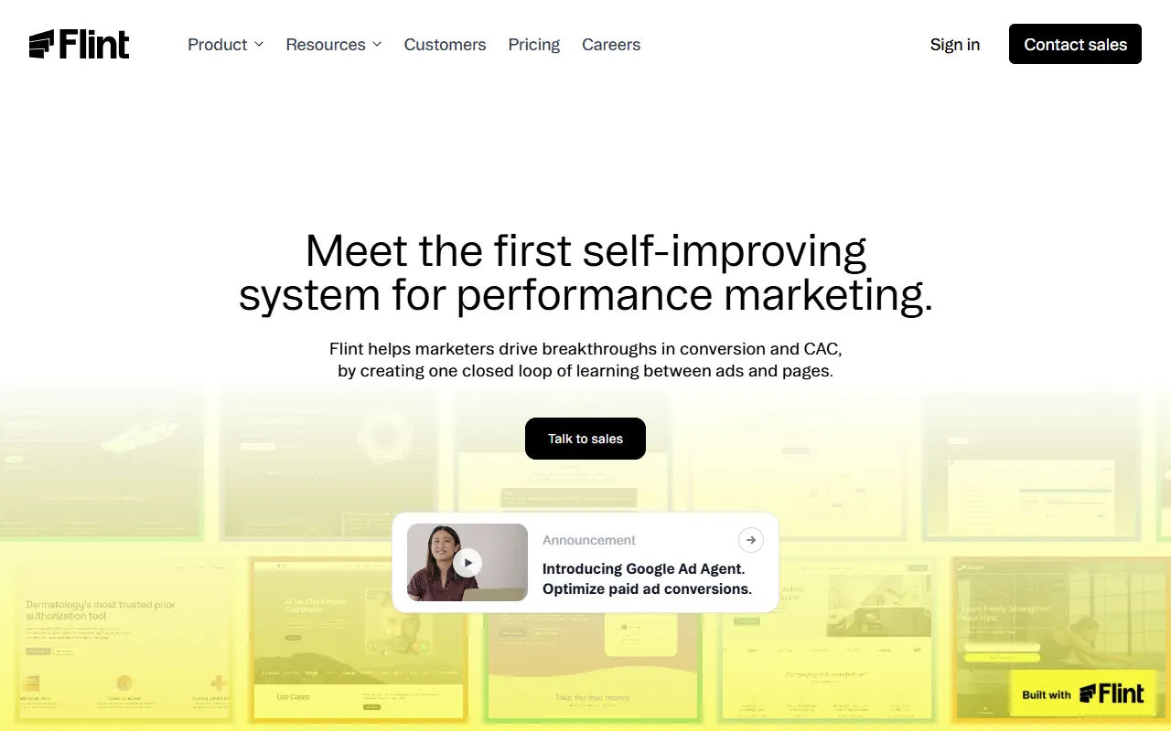 Flint website screenshot
