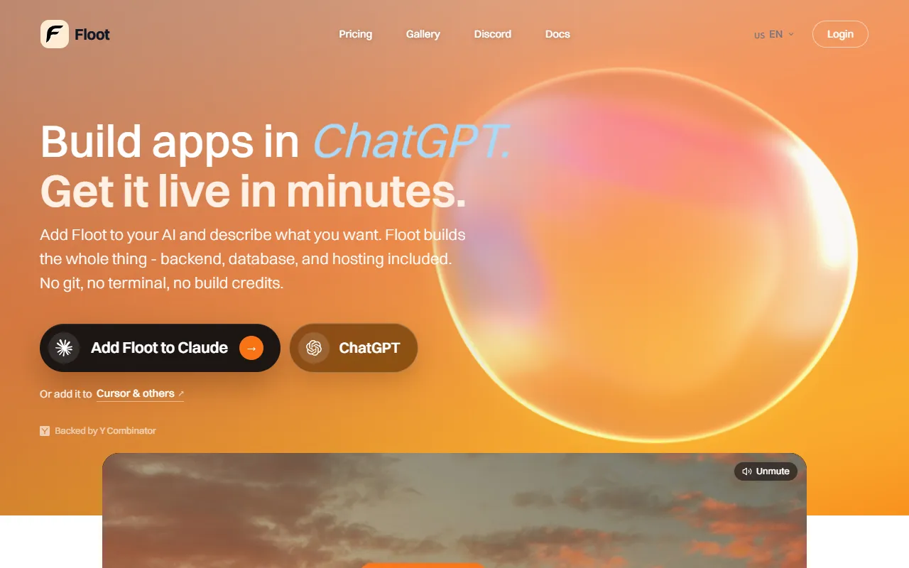 Floot website screenshot