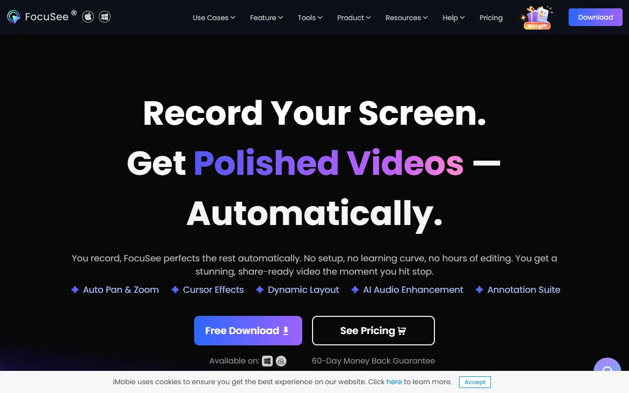 FocuSee website screenshot