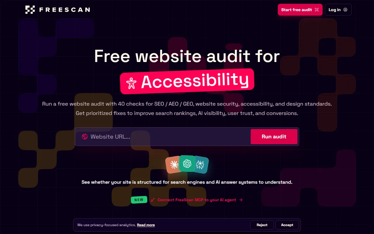 FreeScan.app website screenshot