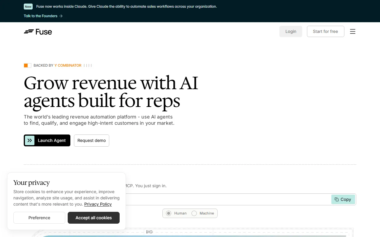 FuseAI website screenshot
