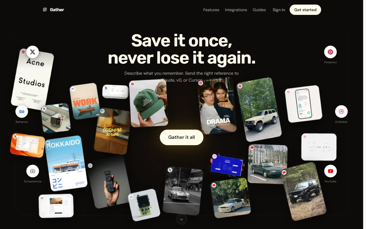 Gather website screenshot