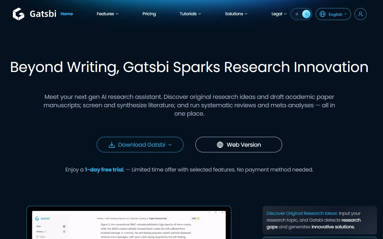 Gatsbi website screenshot