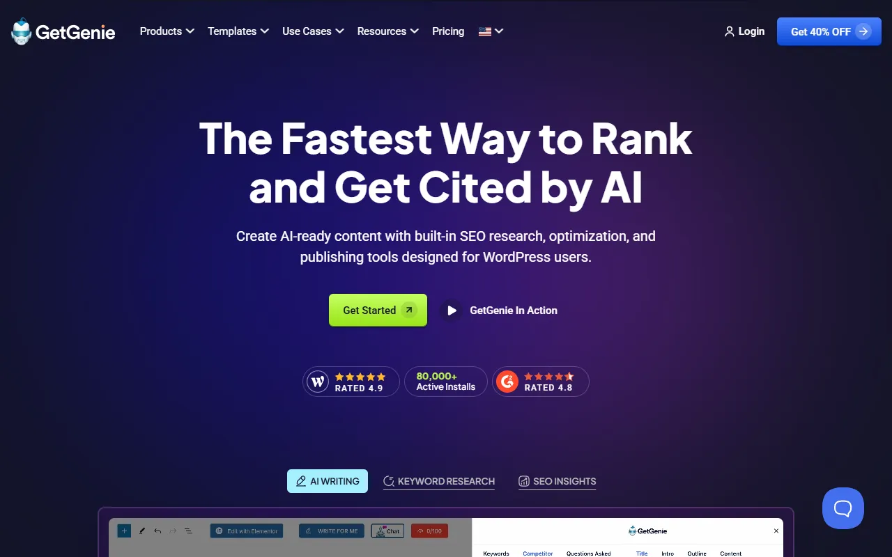GetGenie website screenshot