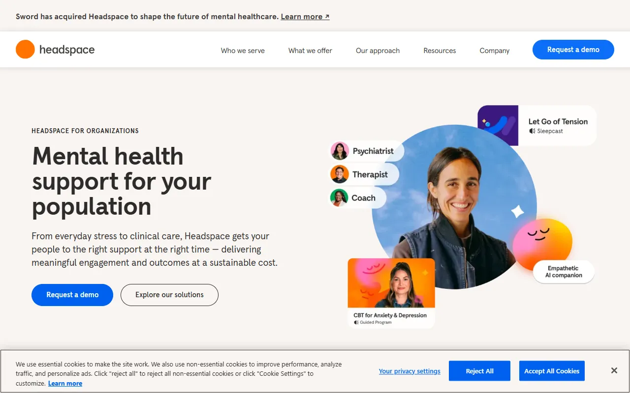 Ginger website screenshot