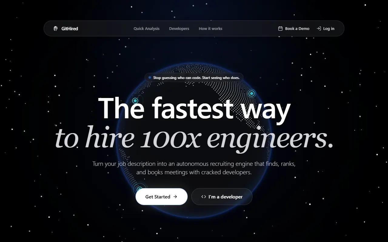 GitHired website screenshot