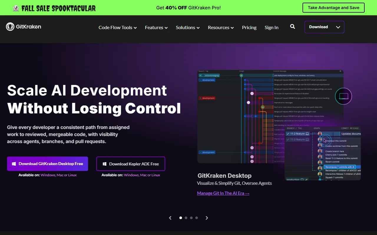 GitKraken website screenshot