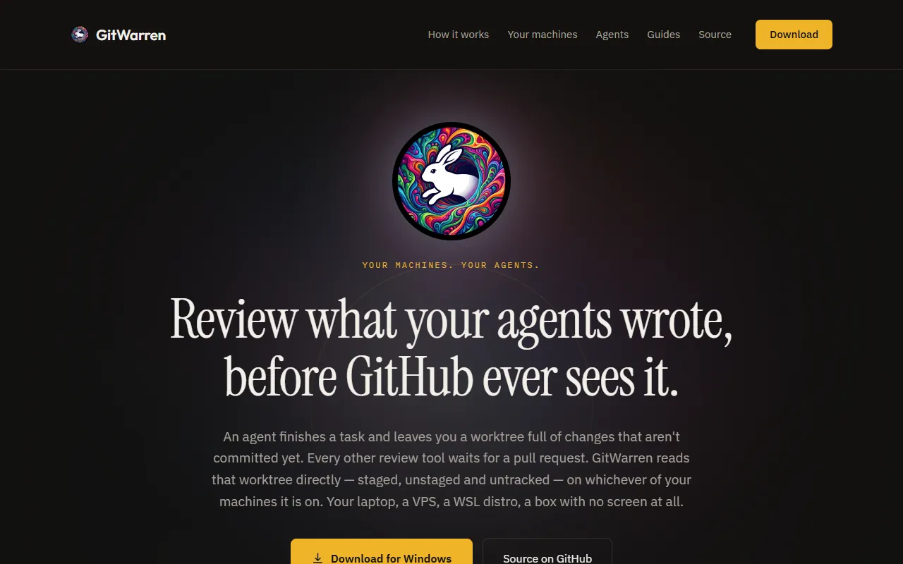 GitWarren website screenshot
