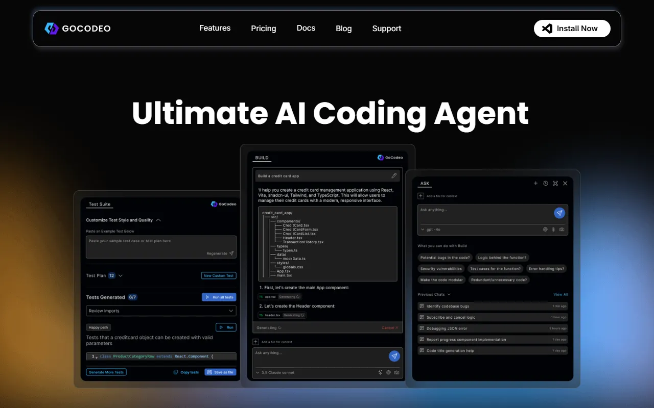 GoCodeo website screenshot